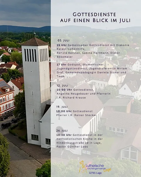 Gottesdienste auf einem Blick
