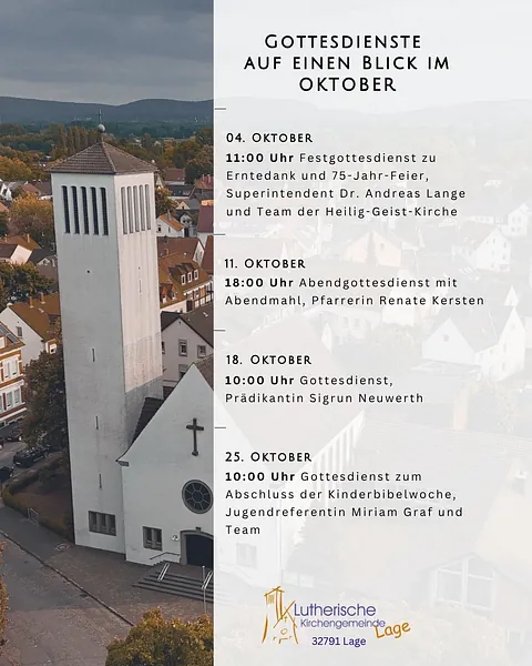 Gottesdienste auf einem Blick