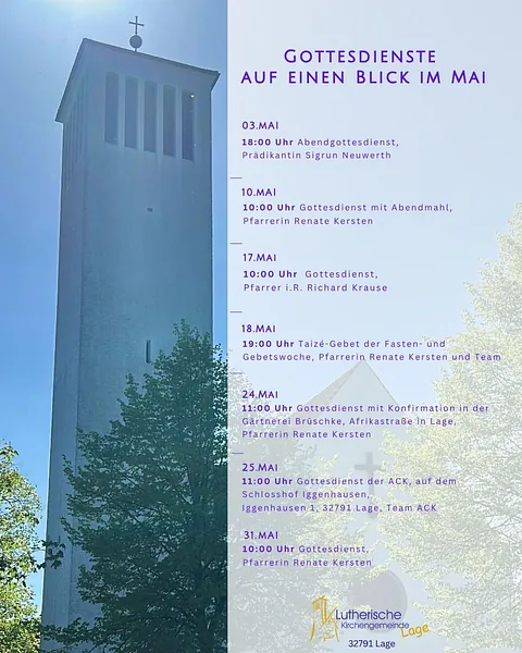 Gottesdienste auf einem Blick